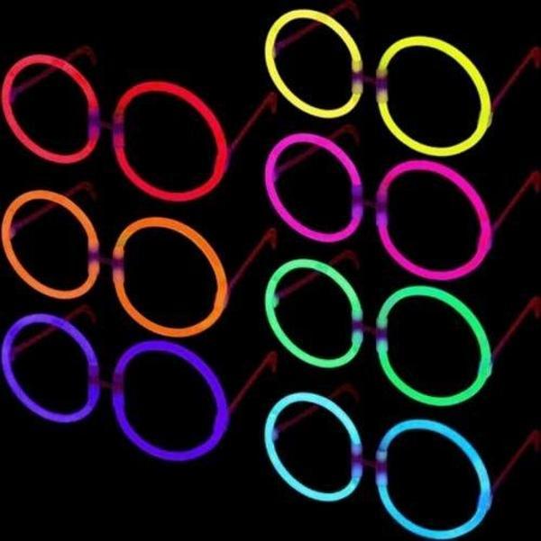 Glow Stick Yuvarlak Gözlük 12 Adet - Image 1