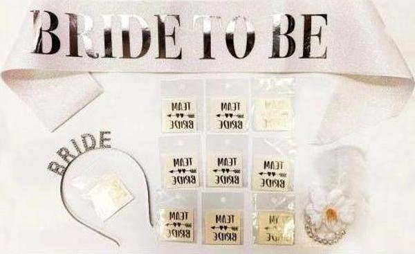 Gümüş Renk Bride Partisi Seti 13 Parça - Image 1
