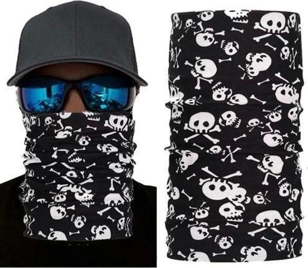 Siyah Beyaz İskelet Baskılı Buff Bandana - Image 1