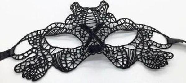 Siyah Dantel İşlemeli Balo Maskesi 11 No - Image 1