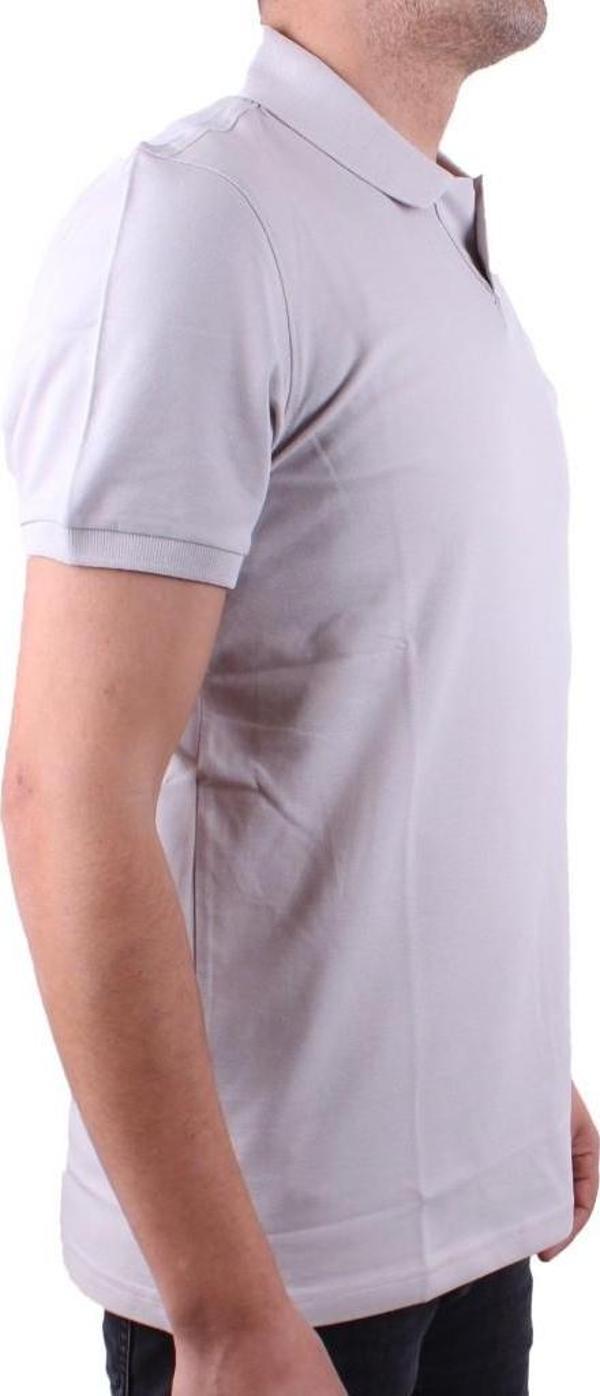Dagoster DMG23-231319 Gri Günlük Yarım Patlı Pike Polo Yaka Erkek Tişört - Image 1