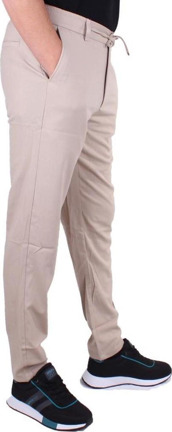 Dagoster DMG23-619712 Bej Normal Bel Düz Paça Jogger Erkek  Pantolon - Image 1