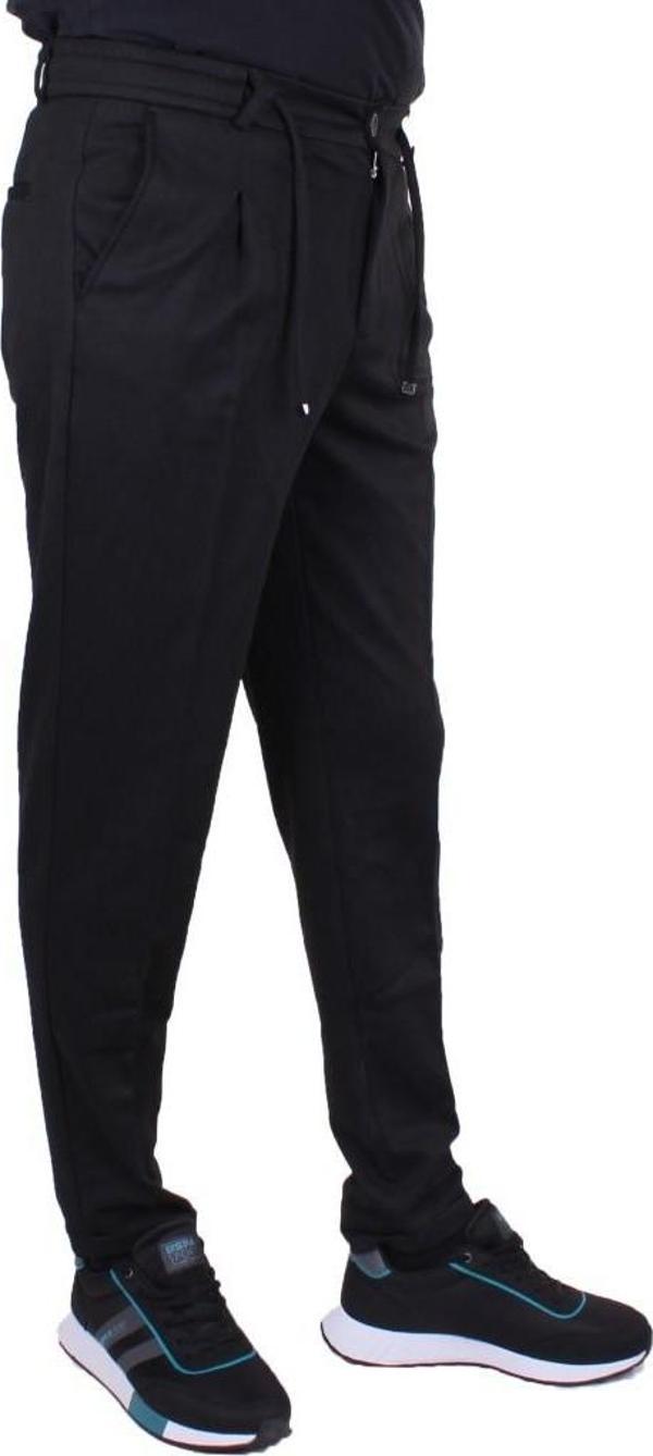 Dagoster DMG23-611275 Siyah Normal Bel Double Paça Flota Cepli Erkek  Pantolon - Image 1