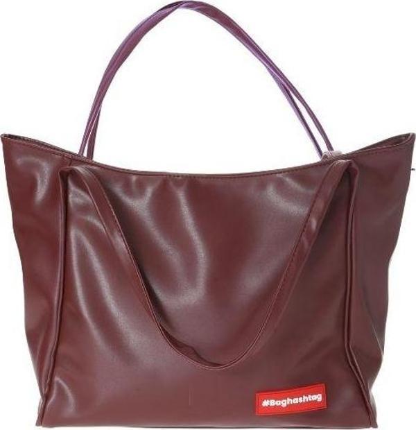 Baghashtag Bordo Soft Deri Fermuarlı Çanta - Image 1