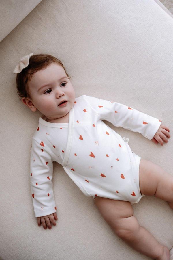 Tba Collection Kruvaze Body  | Red Hearts Kırmızı 6-9 AY - Image 1