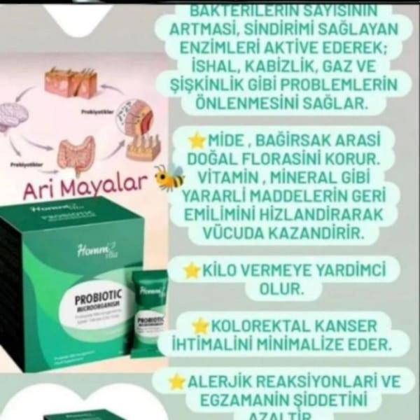 HOMM VİTA PROBİYOTİK MİKROORGANİZMA İÇEREN TAKVİYE EDİCİ GIDA 2 GR X 20 ADET - Image 1