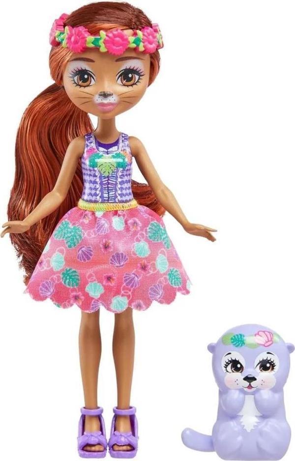 Enchantimals Popüler Karakter Bebekler Oneda Otter ve Kelpi FNH22-HXB98 - Image 1