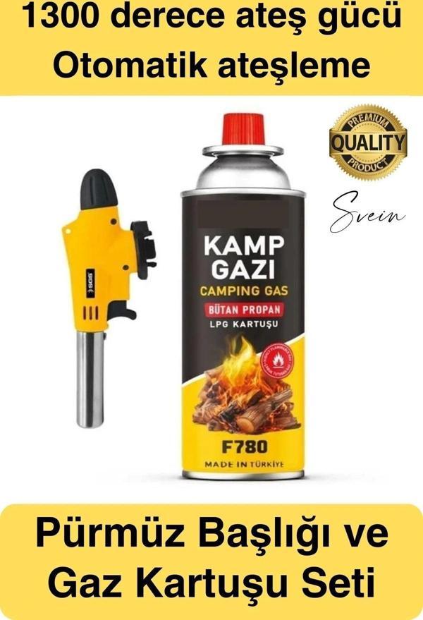 Kolay Kullanım 1300 Derece Pürmüz Seti Bütan Propan Çakmak Mangal Kamp Otomatik Ateşleme Sistemi - Image 1