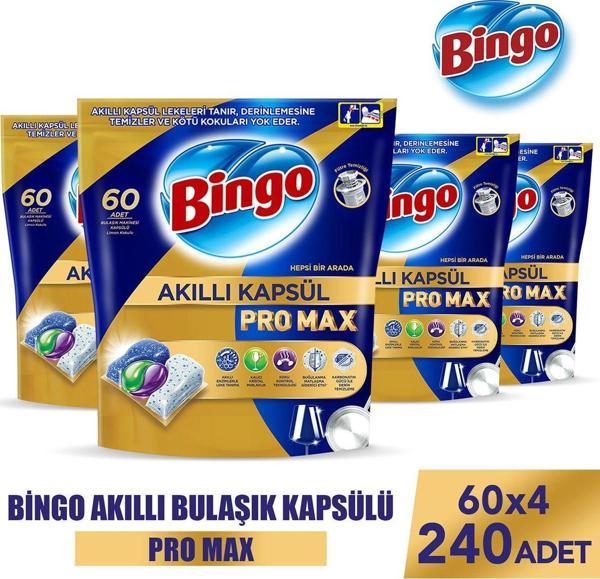Bingo Akıllı Kapsül Pro Max Bulaşık Makinesi Deterjanı Tableti 240'Lı - Image 1