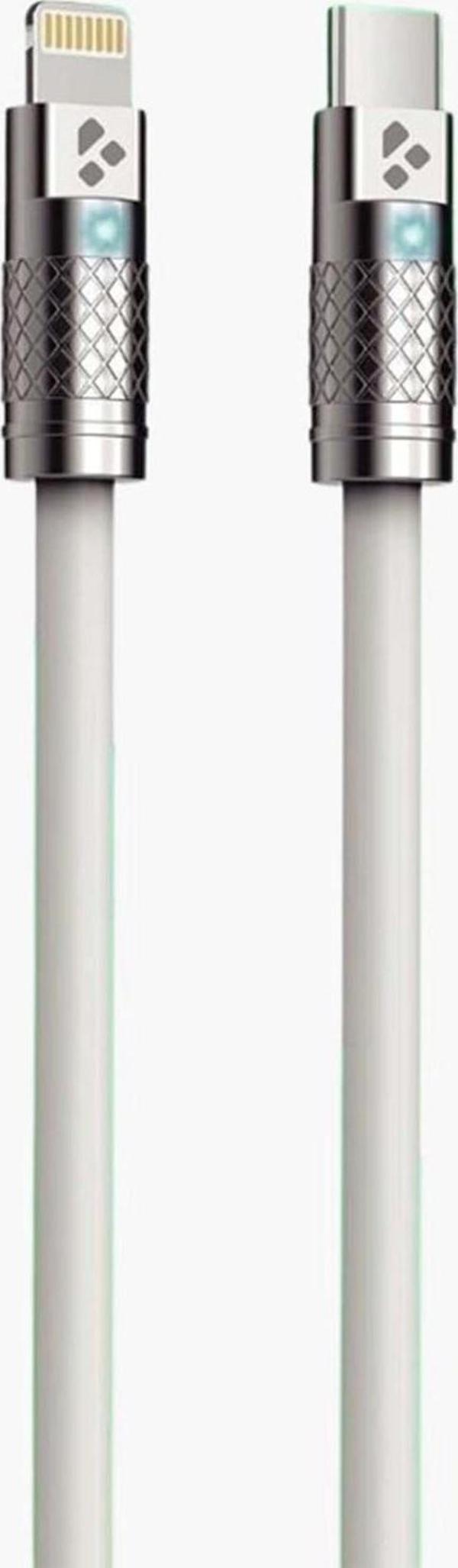 27W Type-c to lightning  silikon şarj kablosu 100 cm  - Image 1