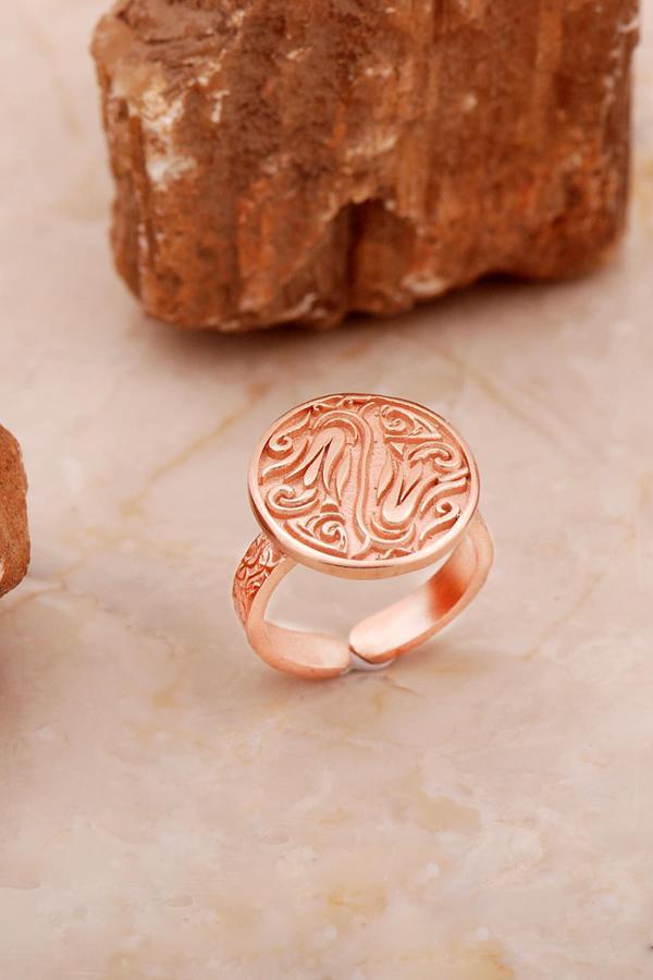 Laleli Elişi Rose Gümüş Yüzük 3766 - Image 1