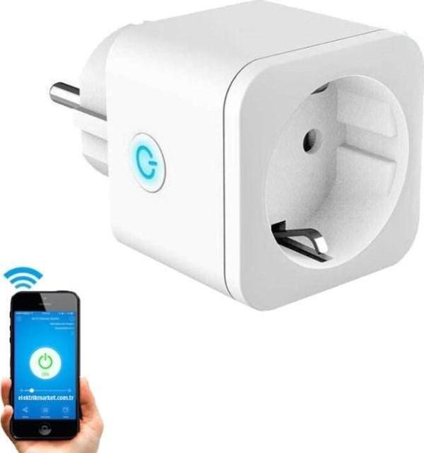 Uzaktan Telefon Kontrollü Akıllı Wifi Priz Tuya Uyumlu Zaman Ses Kontrollü Smart Wifi Akıllı Priz - Image 1