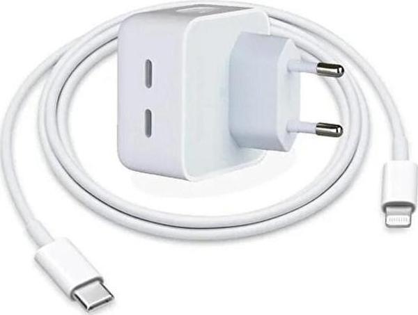 Yeni Nesil Iphone Şarj Aleti ve Kablo 50W Çift Usb-C Hızlı Şarj Cihazı - Image 1