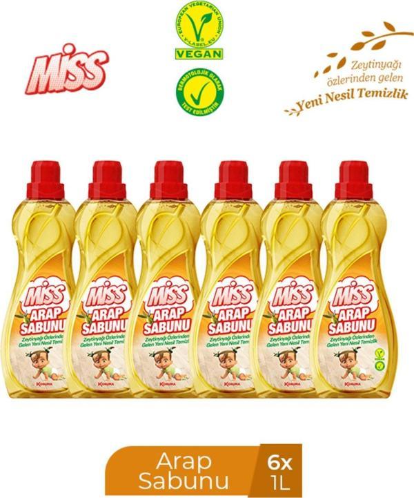 Miss Sıvı Arap Sabunu 1000 Ml X 6 Adet - Image 1