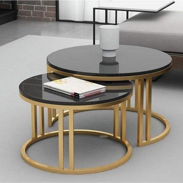Doffo Gun Metal Gold Orta Sehpa - Image 1