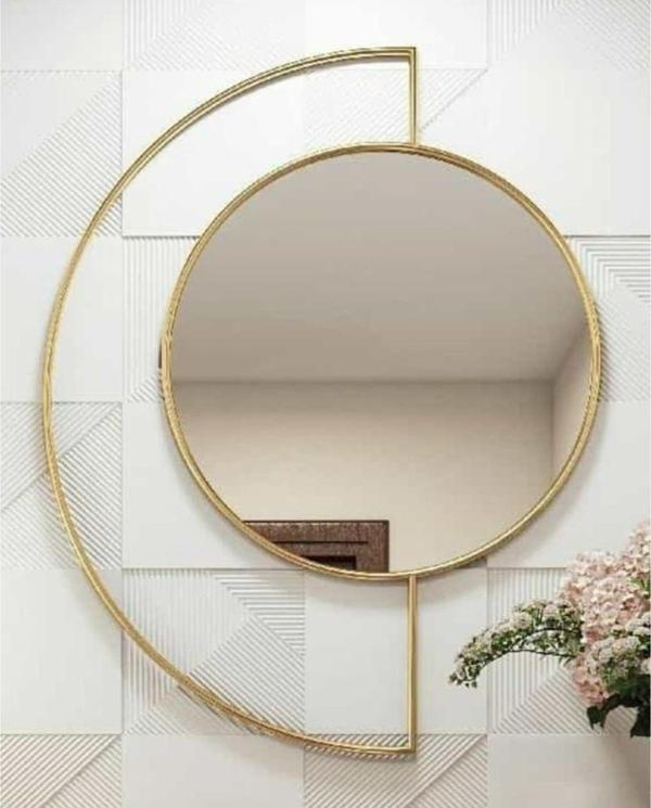 Doffo Hilal Model Metal Modern Dekoratif Duvar Aynası - Image 1