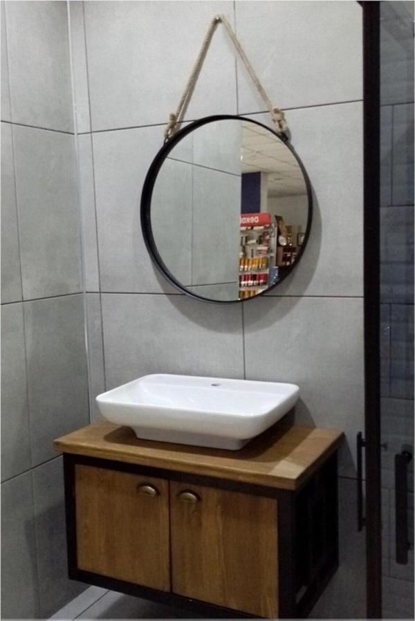 Doffo Lama Metal Dekoratif Lavabo Üstü Duvar Aynası - Image 1