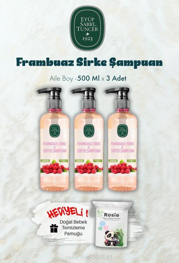 500 ML Frambuaz Sirke Şampuan X 3 ve ROSIE Hediyeli - Image 1