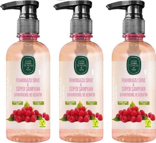 Eyüp Sabri Tuncer Frambuazlı Sirke Süper Şampuan 300 ml (100 ML X 3) - Image 1