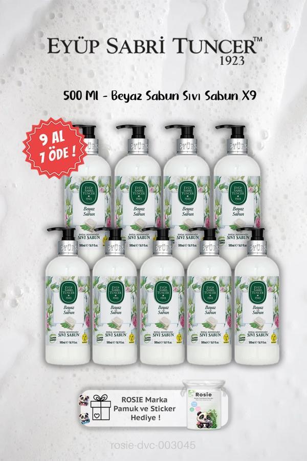 500 Ml 9 AL 7 ÖDE Beyaz Sabun Sıvı Sabun ve ROSIE Hediyeli - Image 1