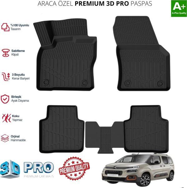 CİTROEN BERLİNGO ARACA ÖZEL 3D PASPAS 2019 2020 2021 2022 2023 2024 - Image 1