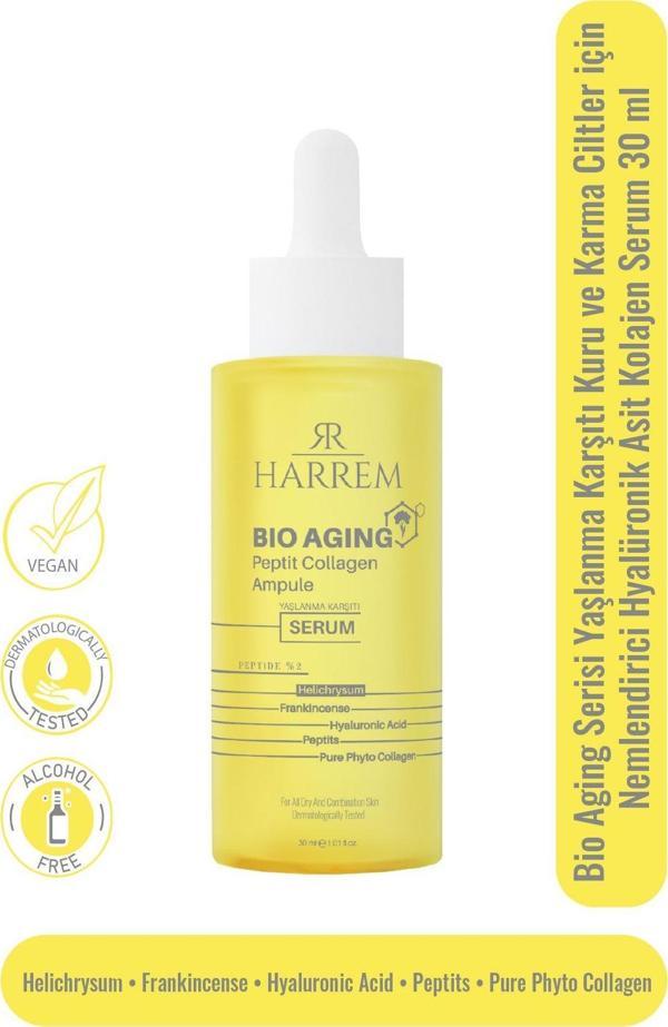 Bio Aging Yaşlanma Karşıtı Kuru ve Karma Ciltler için Nemlendirici Hyalüronik Asit Kolajen Serum 30 - Image 1
