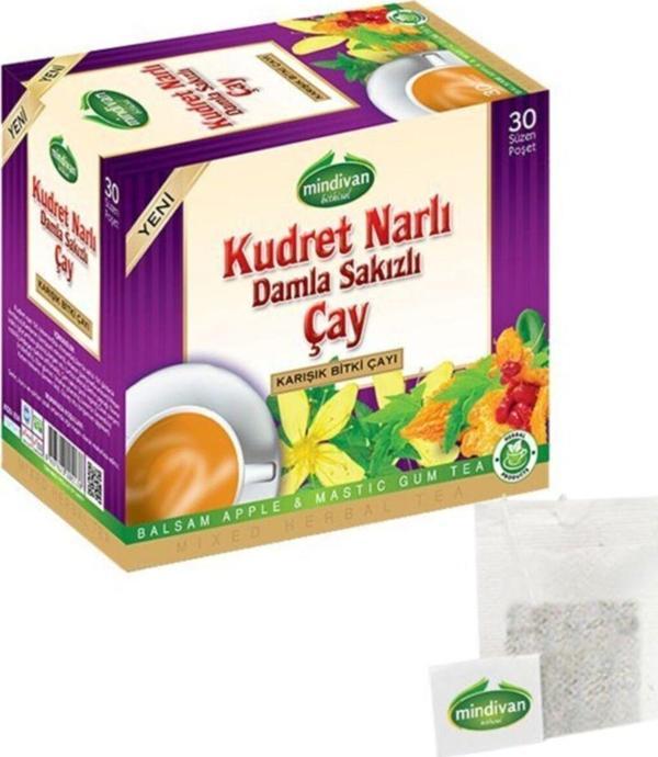Mindivan Kudret Narlı Damla Sakızlı Çay 30'Lu Süzen Poşet - Image 1