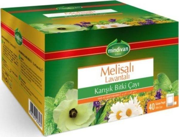 Mindivan Melisalı Lavantalı Karışık Bitki Çayı 40'Lı Poşet Çay(2 Adet) - Image 1