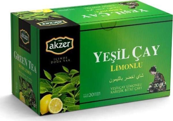 Akzer Premium Yeşil Çay Limonlu - Image 1