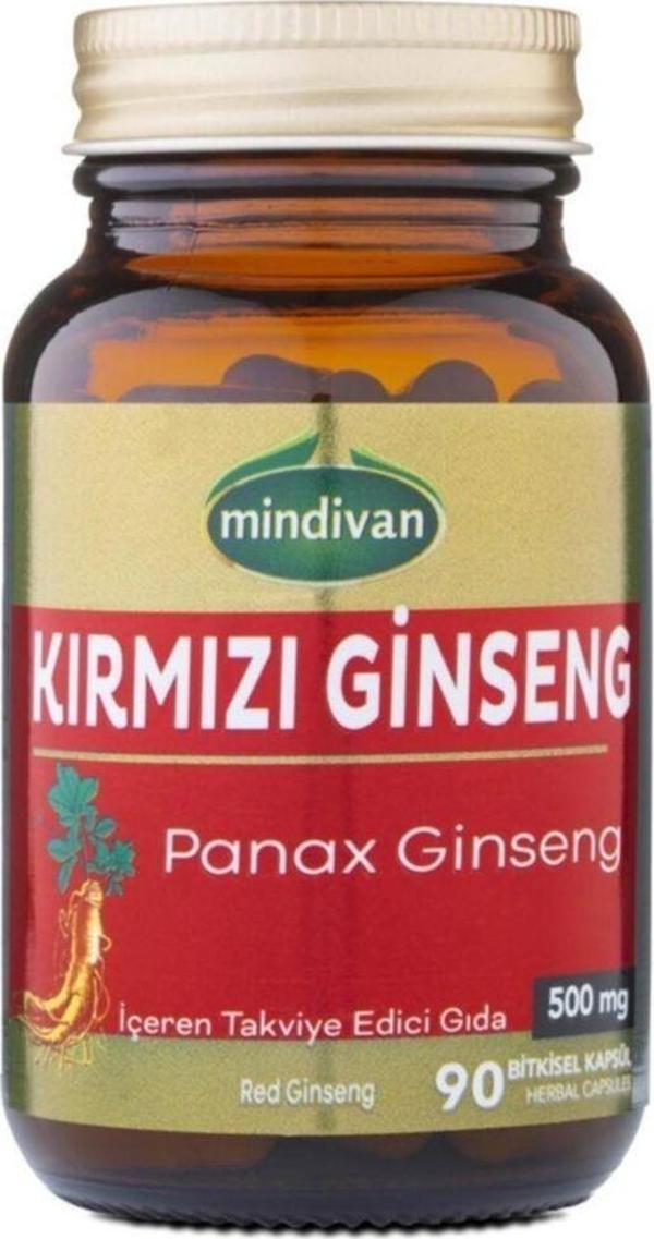 Mindivan Kırmızı Ginseng Extractı 90 Kapsül 500 Mg - Image 1