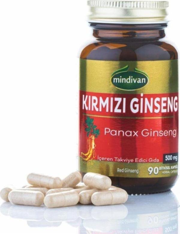 Mindivan Kırmızı Ginseng Extractı 90 Kapsül 500 Mg -2 Adet - Image 1
