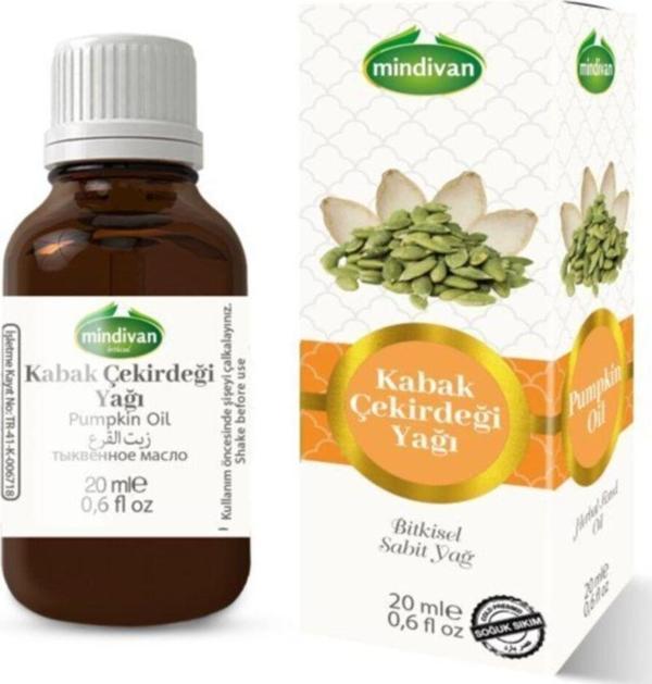 Mindivan Kabak Çekirdeği Yağı Sabit 20 Cc 2 Adet - Image 1
