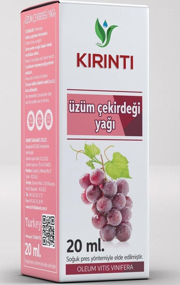 Kırıntı 2000 Üzüm Çekirdeği Yağı 20 Ml 2 Adet - Image 1