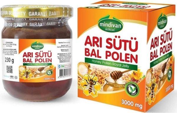 Mindivan Kumraldede Bakkal Arı Sütü Bal Polen (Bebe) 230 Gr - Image 1
