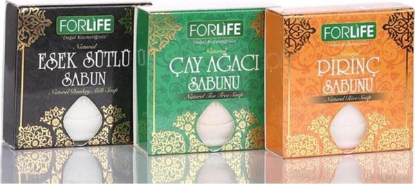 Forlife Eşek Sütlü +Çay Ağacı+Pirinç Sabunu Forlife Bitkisel Sabun - Image 1