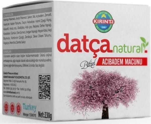 Kırıntı 2000 Datça Natural Bitkisel Acıbadem Macunu 230 G. - Image 1