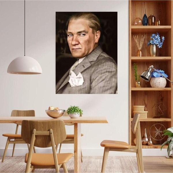 Doğal Tercih Büyük Lider Mustafa Kemal Atatürk Portresi Duvar Sticker 50 x 70 - Image 1
