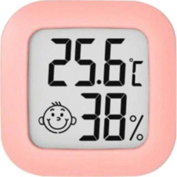 Pavrika 2 Adet Digital Lcd Termometre - Akıllı Sıcaklık Ve Nem Ölçer - Pembe - Anlık Takip Özelliği - Image 1