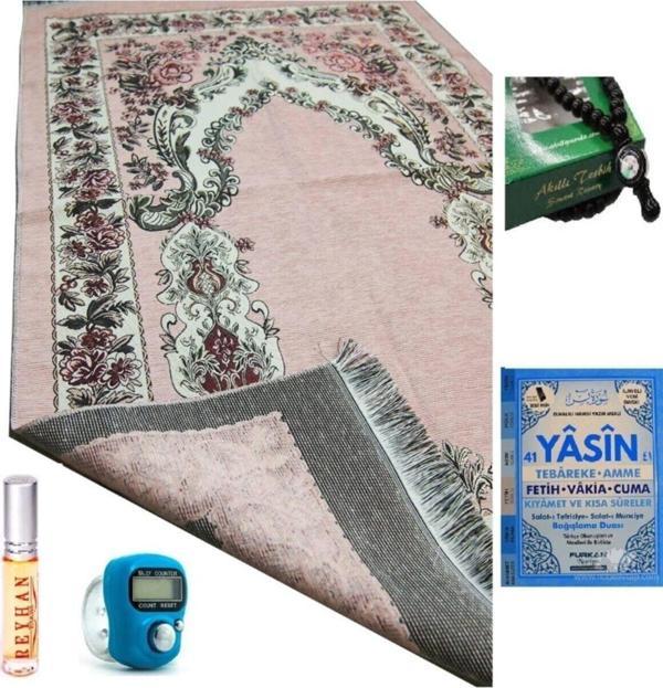 Pavrika 5 Parça 1Xşönil Seccade  , 1X Tesbih+Pusula, 1X Yasin-İ Şerif(Cep Boy), 1Xesans, 1Xzikirmatik 60 x 90 - Image 1