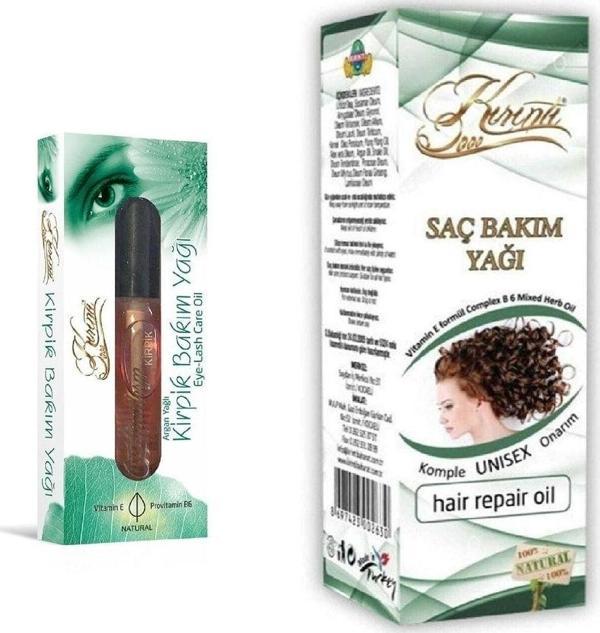 Kırıntı 2000 Saç Ve Argan Yağlı Kirpik Bakım Yağı Seti - Image 1