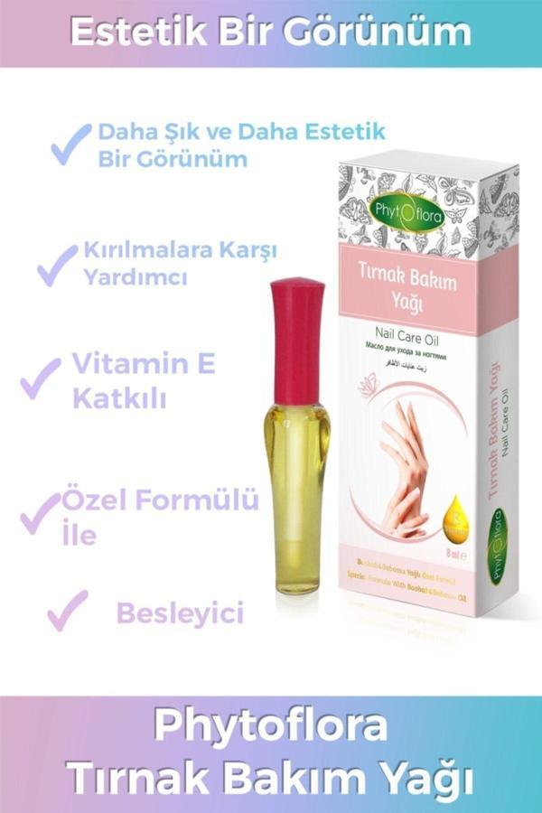 Phytoflora Tırnak Bakım Yağı 8Ml Silikon, Sülfat Ve Benzeri Kimyasallar Içermemektedir. - Image 1