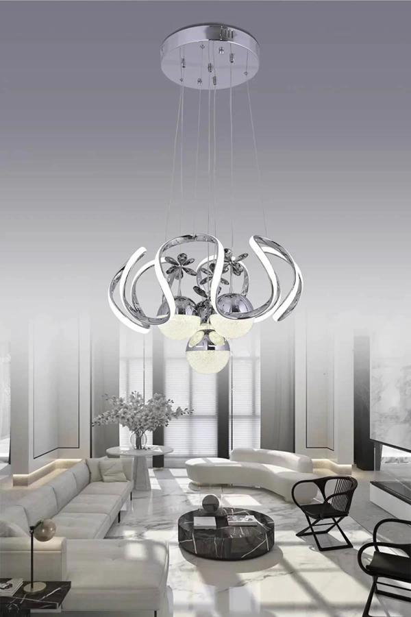 Ahtapot Gold/Gümüş Luxury 4 Toplu Modern Avize - Image 1