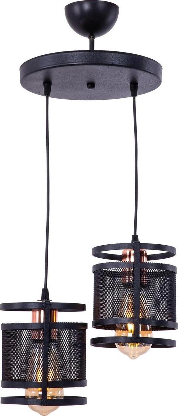 Eskitme/Siyah Boyalı Modern Avize - Image 1