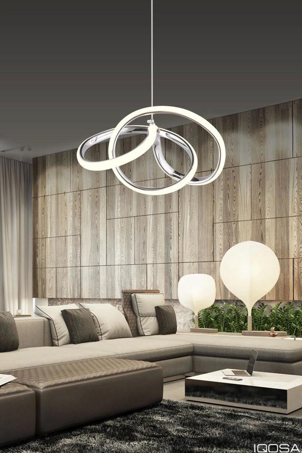 Modern Luxury Kıvrımlı Üç Renkli Krom Sarkıt Ledli Avize - Image 1