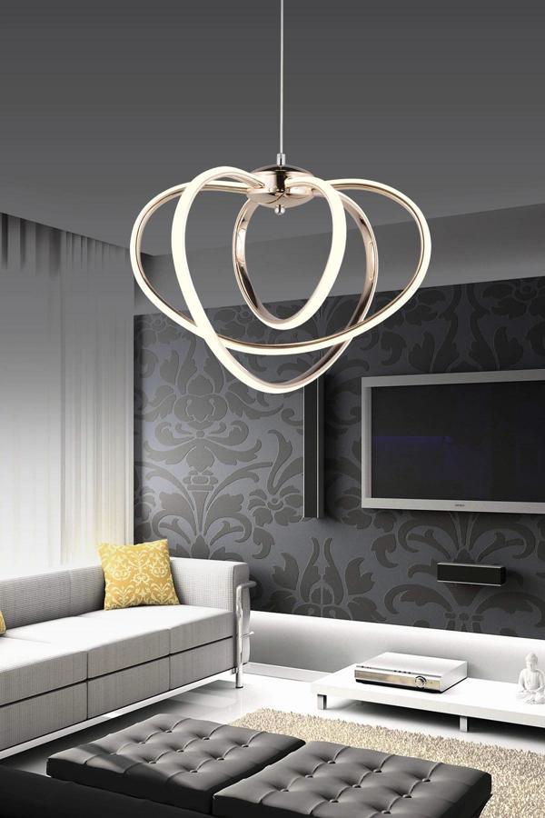 Modern Üçlü Jupiter Üç Renkli Gold Sarkıt Ledli Avize - Image 1