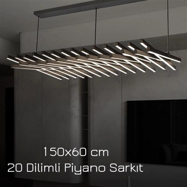 Lüks Modern Ledli Piyano Avize Günışığı - Image 1