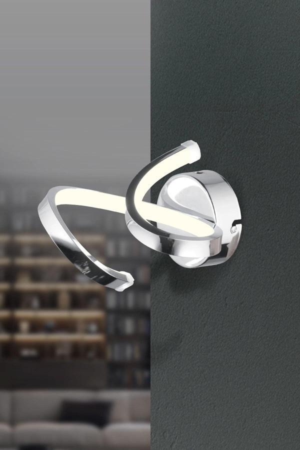 Luxury Burgulu Üç Renkli Krom Ledli Aplik - Image 1