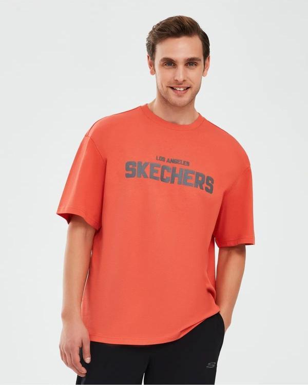 Skechers S241070-600 Graphic M Sleeve Erkek Spor Tişört - Image 1