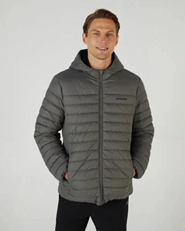 Skechers S242095-003 M Outerwear Polar Lining Padded Erkek Spor Mont - Image 1