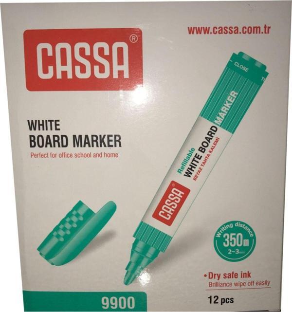 Cassa 12'Li Paket Yeşil Renk Beyaz Tahta Kalemi - Image 1